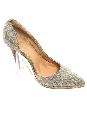 SHOE DAZZLE SILVER/GOLD SPARKLE HEELS | STYLE LIZAH | SIZE 7 - NWOT
